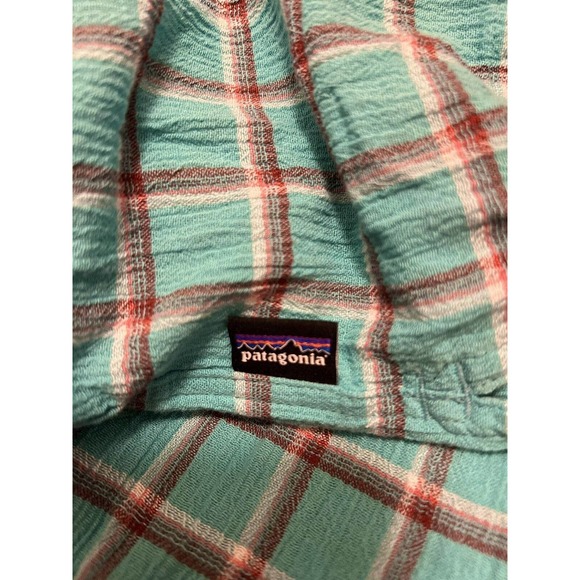 Patagonia Organic Cotton Plaid Short Sleeve Button Up Shirt Mens Small - Picture 4 of 4